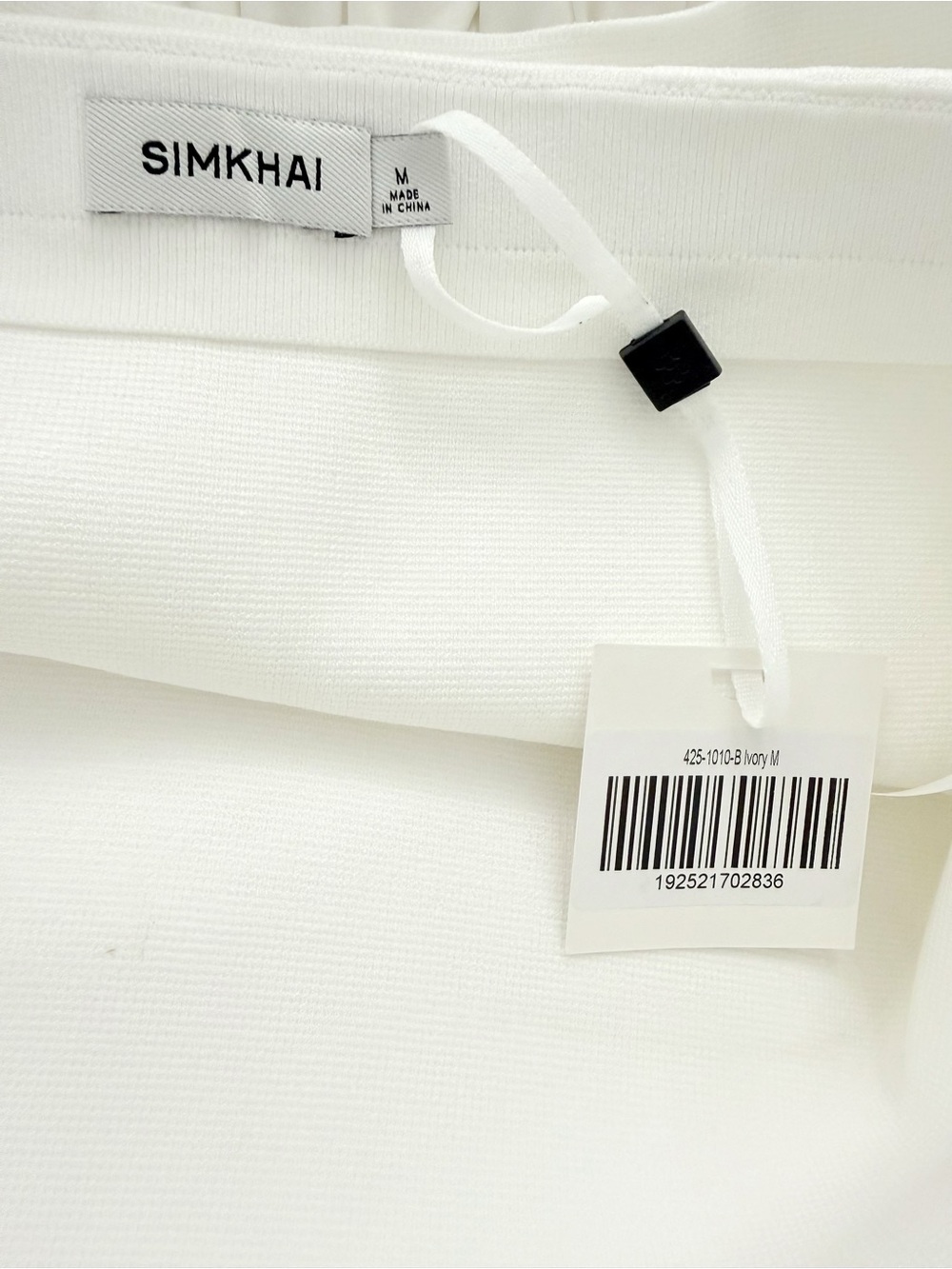 NWT SIMKHAI Izzy Strapless Taffeta Midi Dress in Ivory, size M - Picture 12 of 16